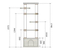 画像4: 【Ｔ様専用】ハウス付き据置型キャットタワー (4)