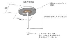 画像2: 【Ｍ様専用】アジャスター金具（天板20cm・ホワイト塗装） (2)